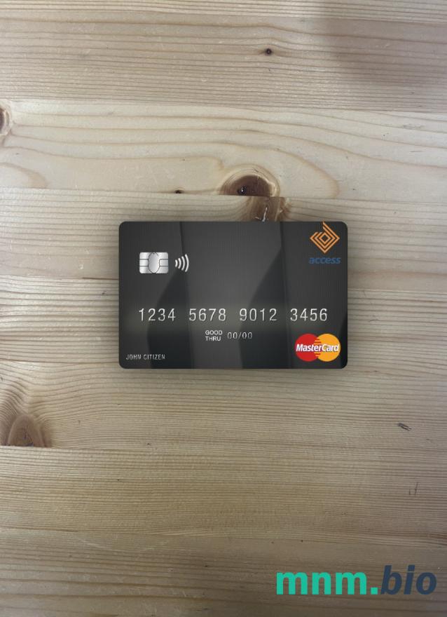 Nigeria Access bank Plc wygląd zdjęcia mastercard skan PSD + zdjęcie